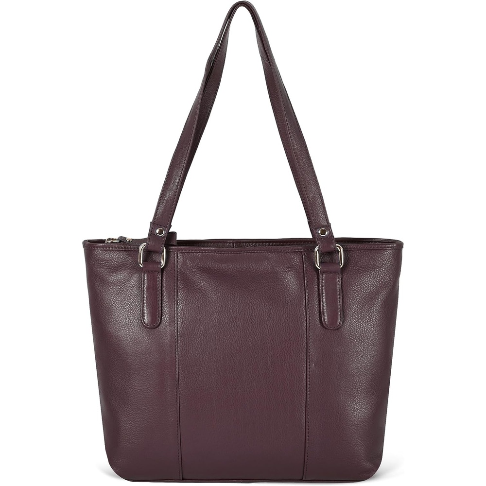 Leather Purse For Women – Real Leather Tote For Women – Ladies Shoulder Handbag For Work, Travel, Casual Use(Nappa Brown)