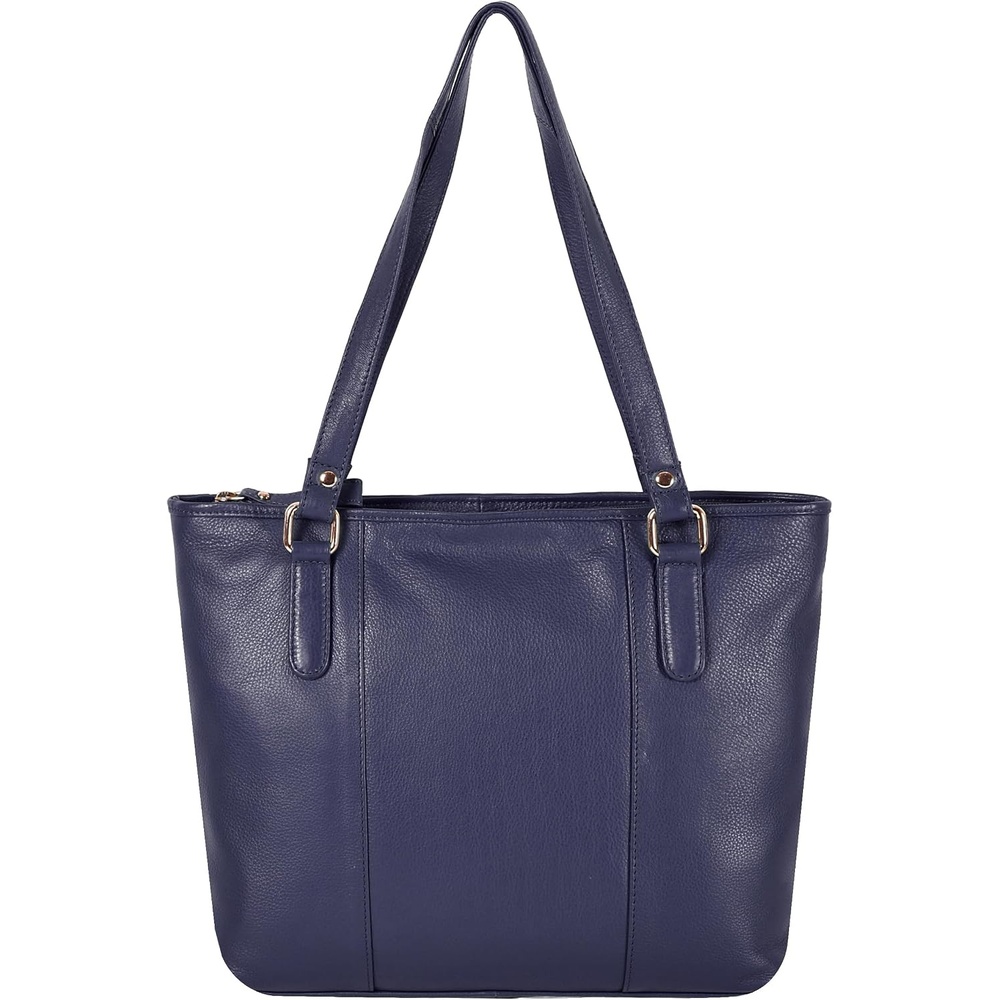 Leather Purse For Women – Real Leather Tote For Women – Ladies Shoulder Handbag For Work, Travel, Casual Use(Nappa Blue)