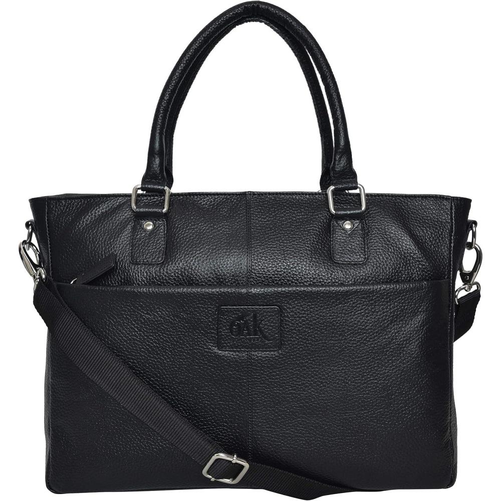 Oak Leathers Leather Laptop Messenger Bag Briefcase Adjustable Shoulder Handmade Travel Bag For Men And Women Crossbody